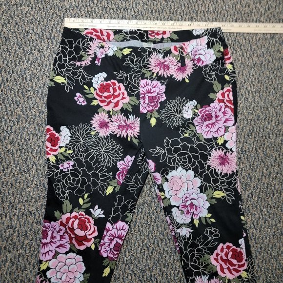 Terra & Sky Floral Peony Women's Plus Size Full Length Super Soft Jeggings 1X - Picture 8 of 15